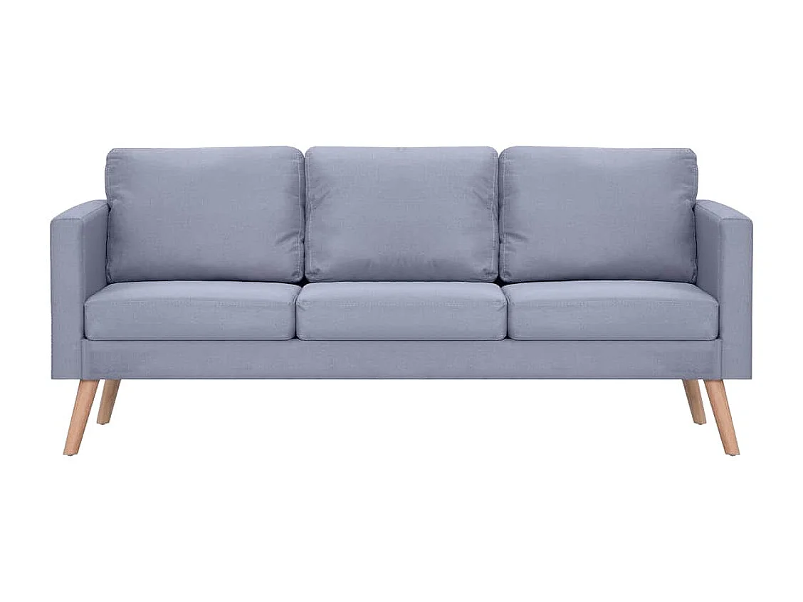 Ensemble de canapés à 2 places et à 3 places Tissu Gris clair