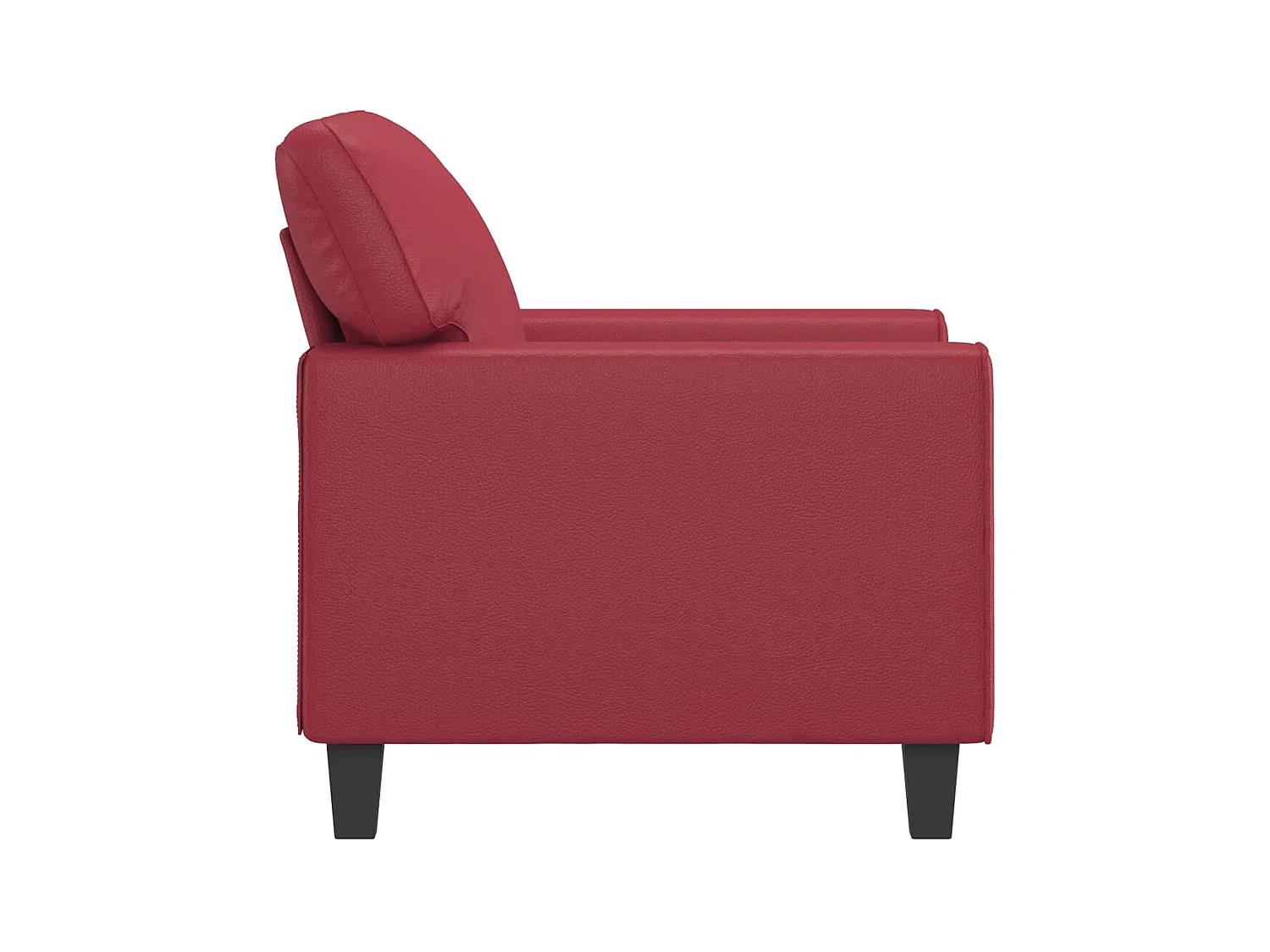 Sillón Rojo Burdeos 60 cm Piel Sintética