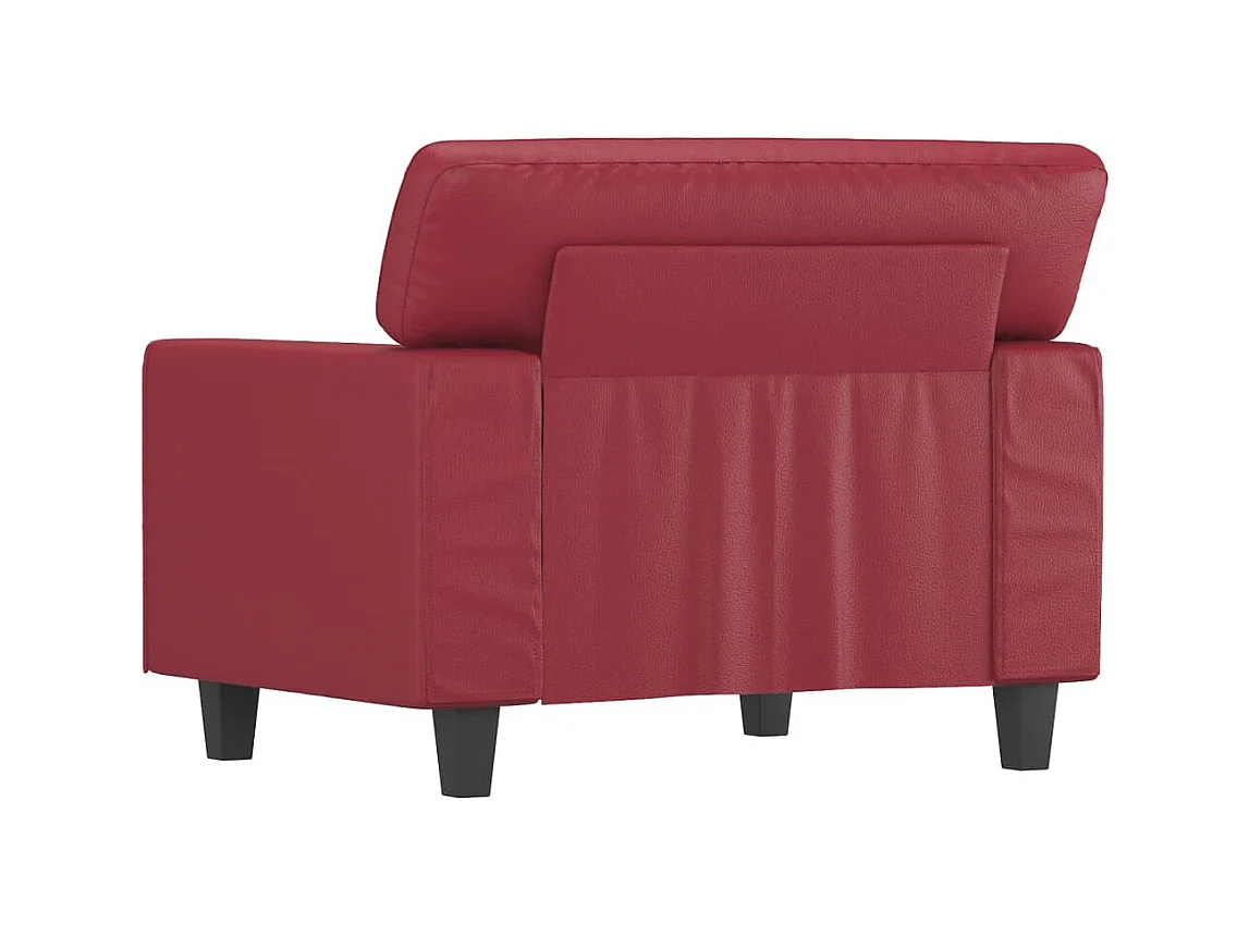 Sillón Rojo Burdeos 60 cm Piel Sintética