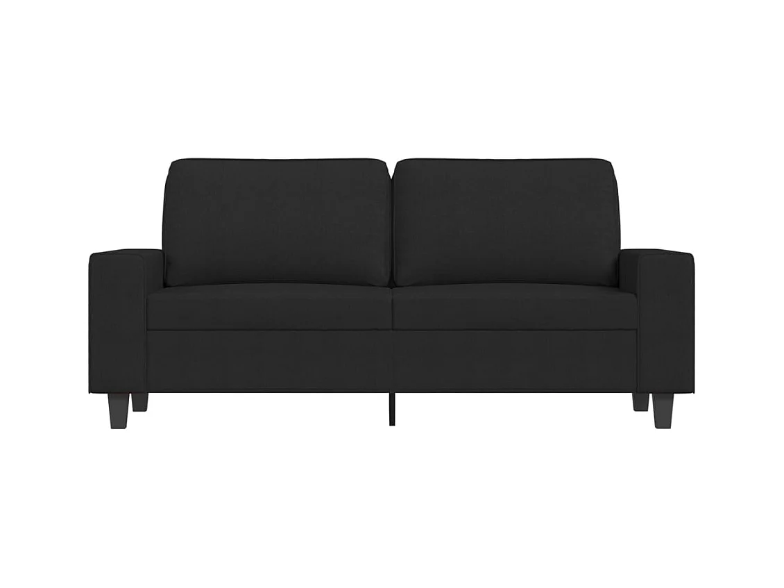 Sofá 2 plazas Tela Negro 140 cm