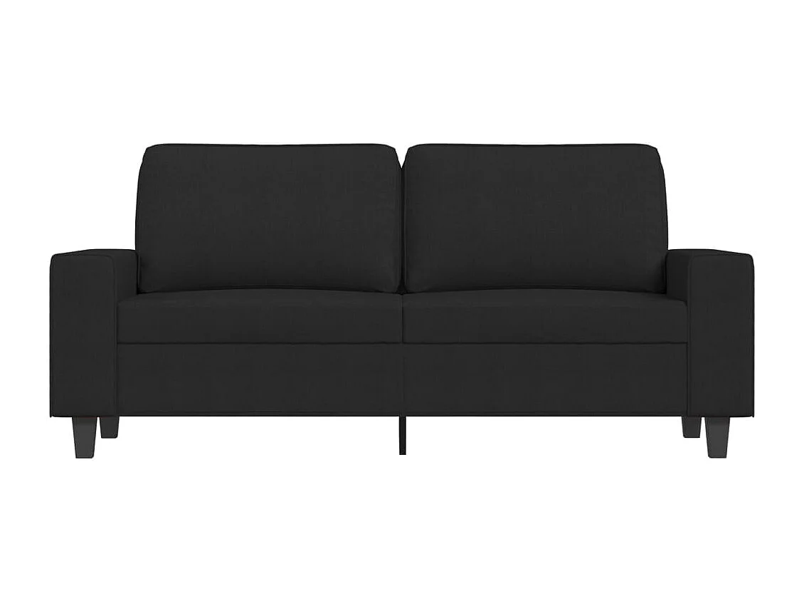 Sofá 2 plazas Tela Negro 140 cm