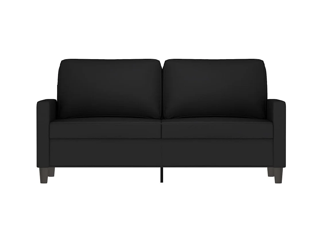 Sofá 2 plazas Terciopelo Negro 140 cm