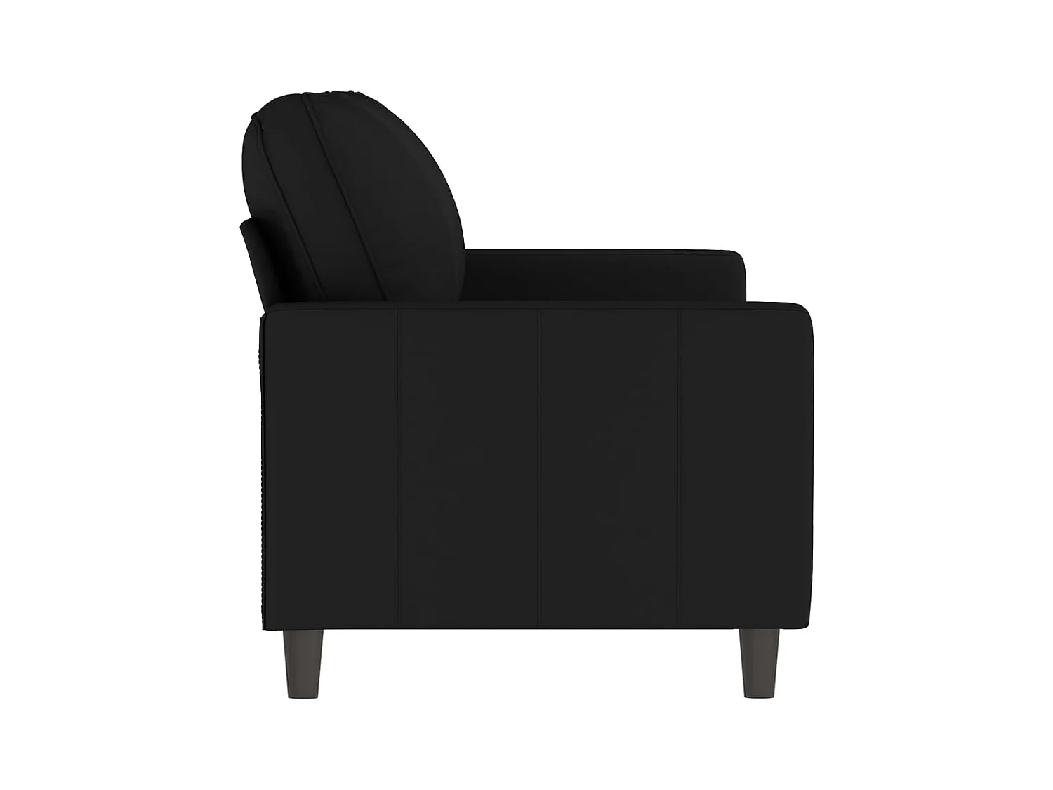 Sofá 2 plazas Terciopelo Negro 140 cm