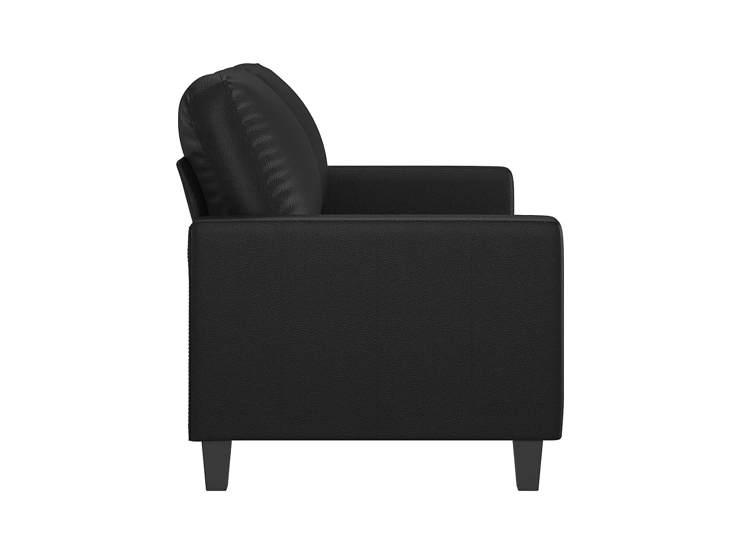 2-zitsbank Zwart 120 cm Kunstleer