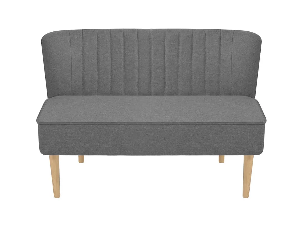 Bank 117 x 55,5 x 77 cm Lichtgrijze stof