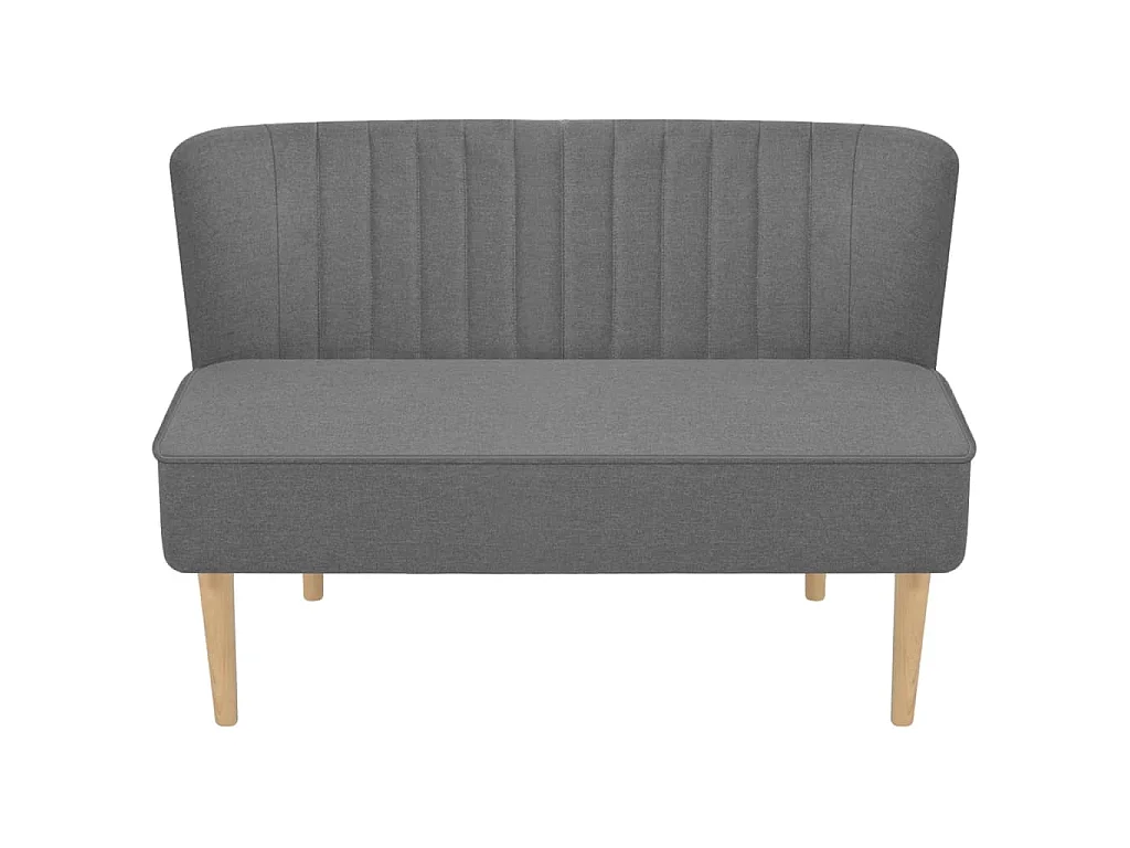 Canapé d'angle 2 places en tissu Gris clair 117x55x77 cm
