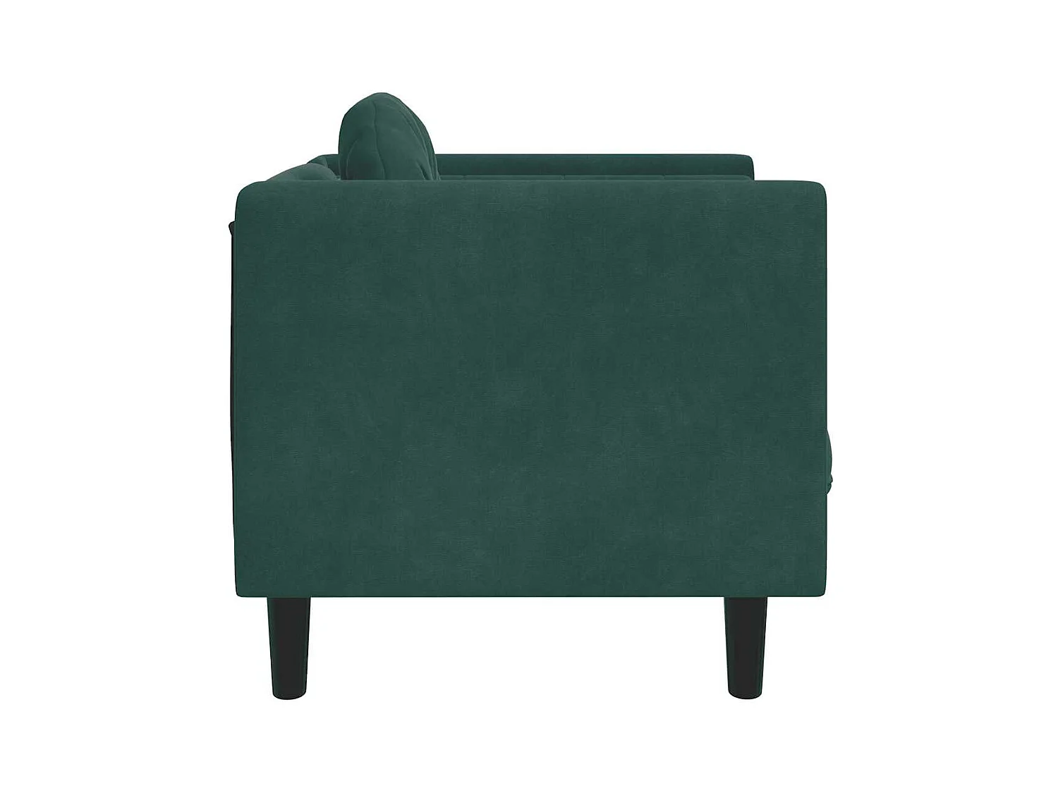 Sillón con cojín de terciopelo verde oscuro