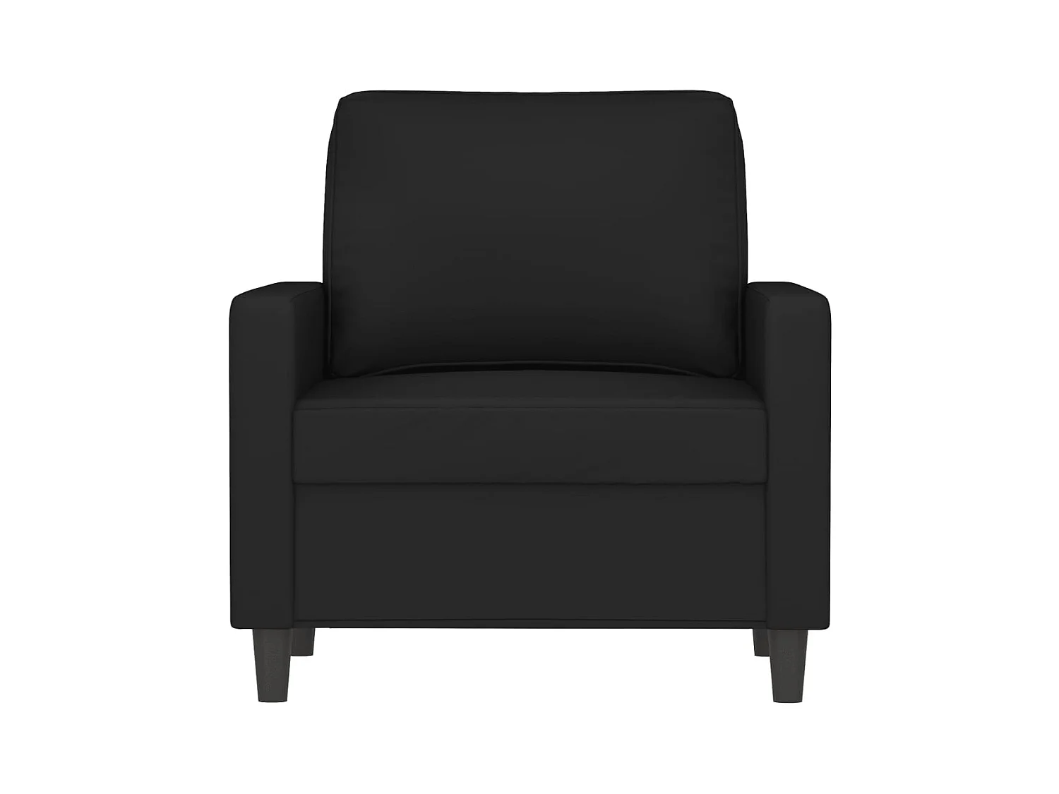 Sillón de terciopelo negro de 60 cm