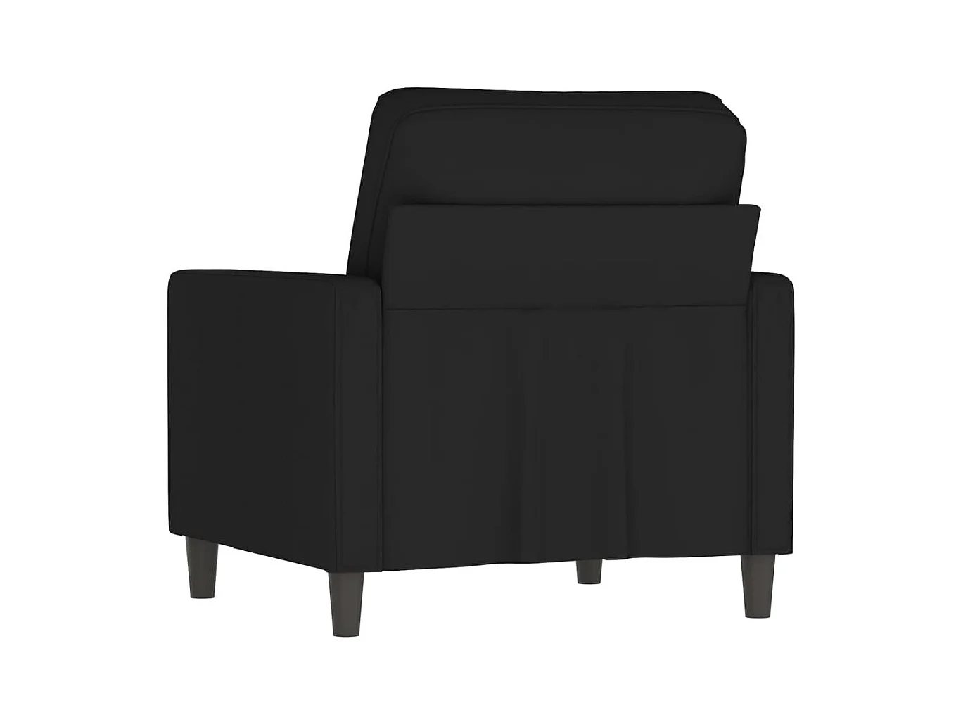 Sillón de terciopelo negro de 60 cm