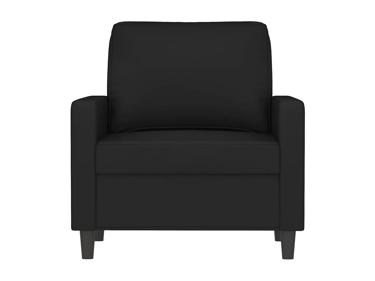 Sillón de terciopelo negro de 60 cm