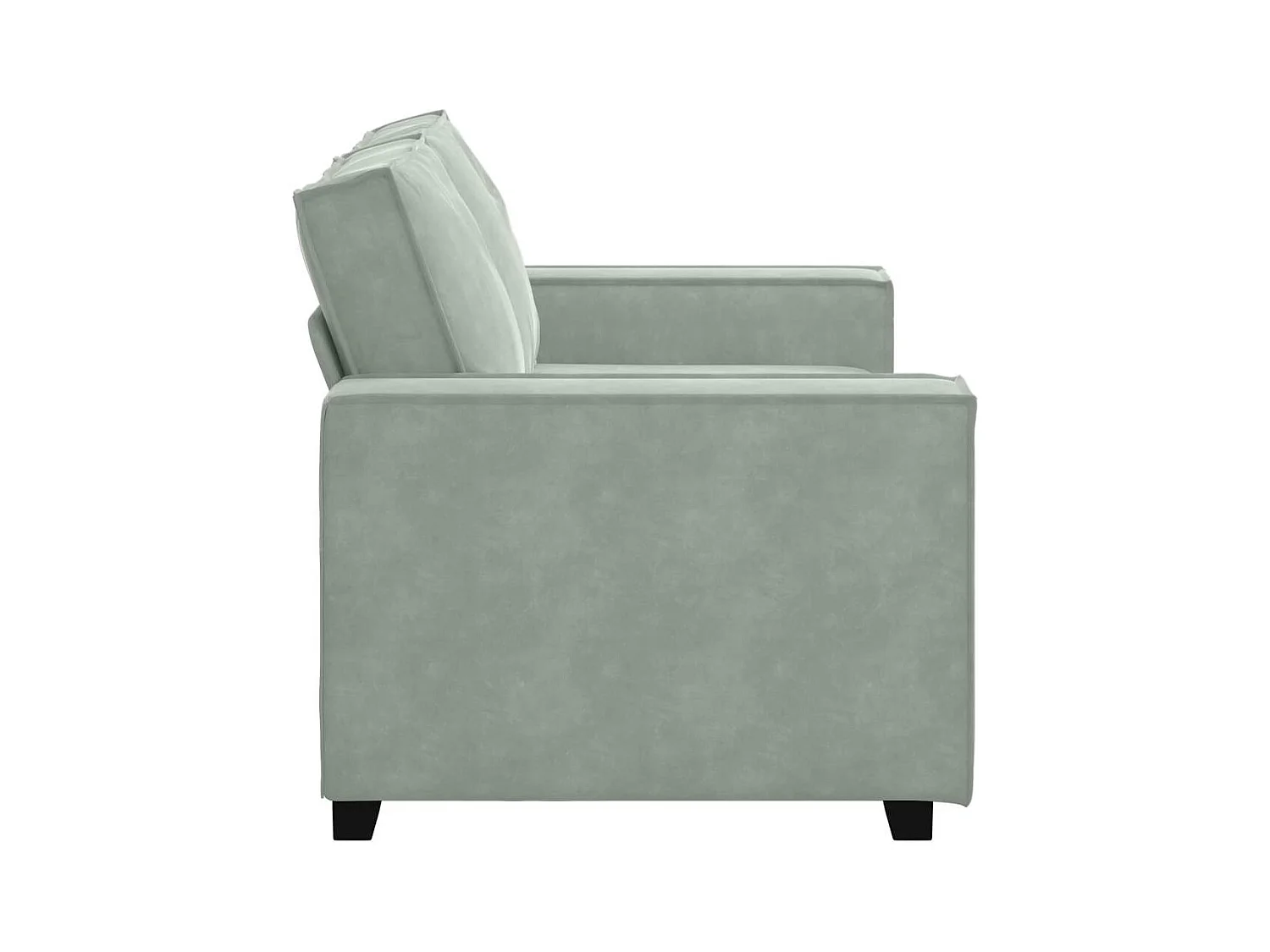 Canapé à 2 places Gris clair 120 cm Velours