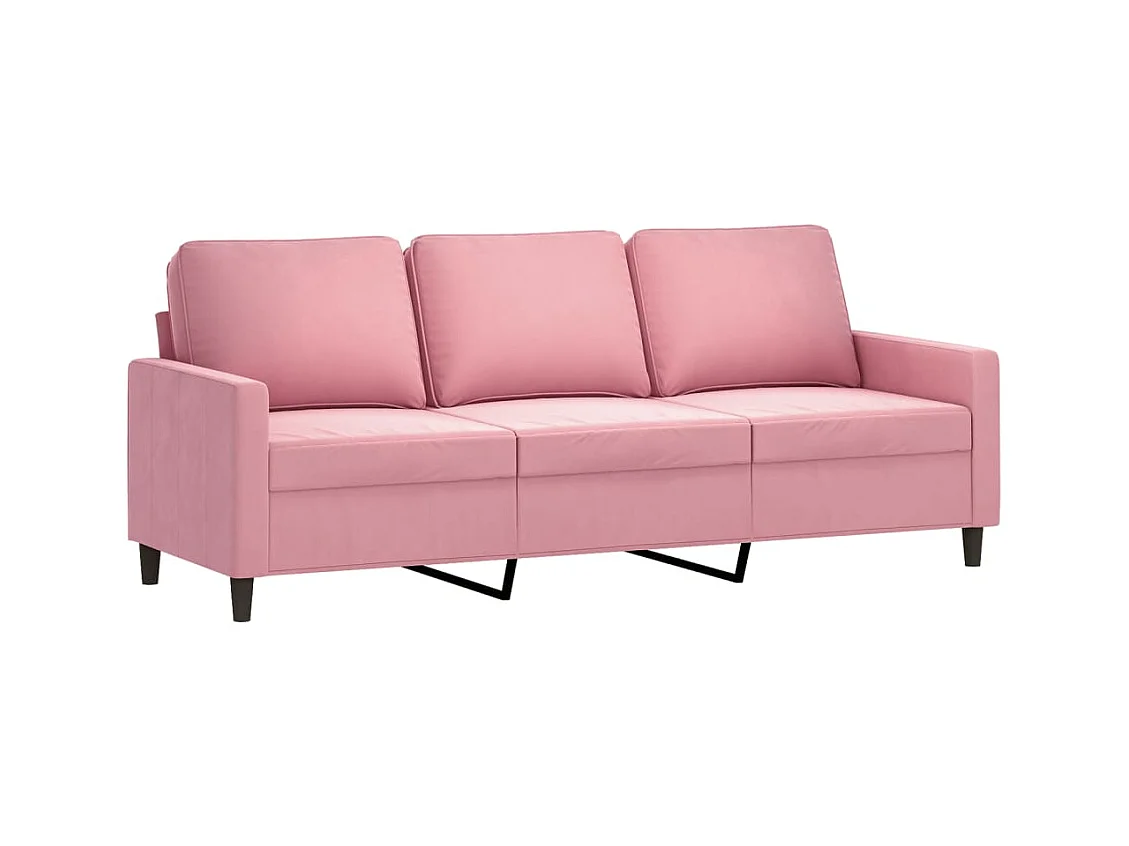 Divano 3 posti Rosa 180 cm Velluto