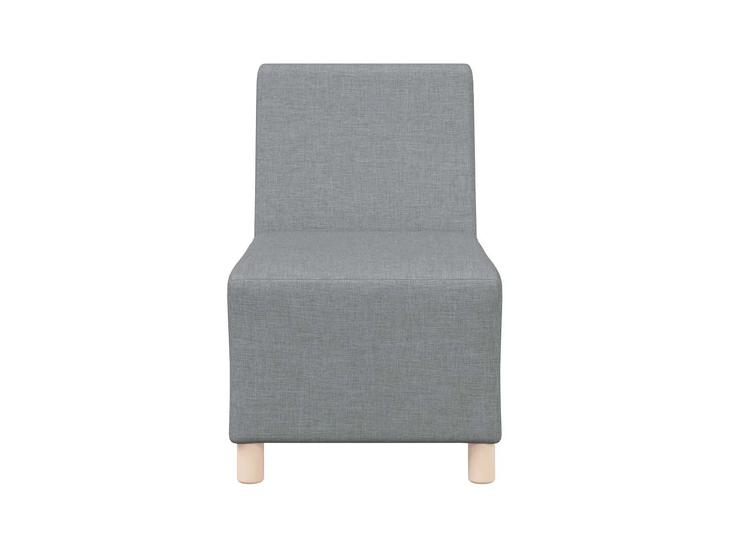 Canapé modulaire sans accoudoirs Gris clair 55 cm Tissu