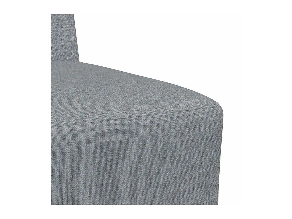 Canapé modulaire sans accoudoirs Gris clair 55 cm Tissu