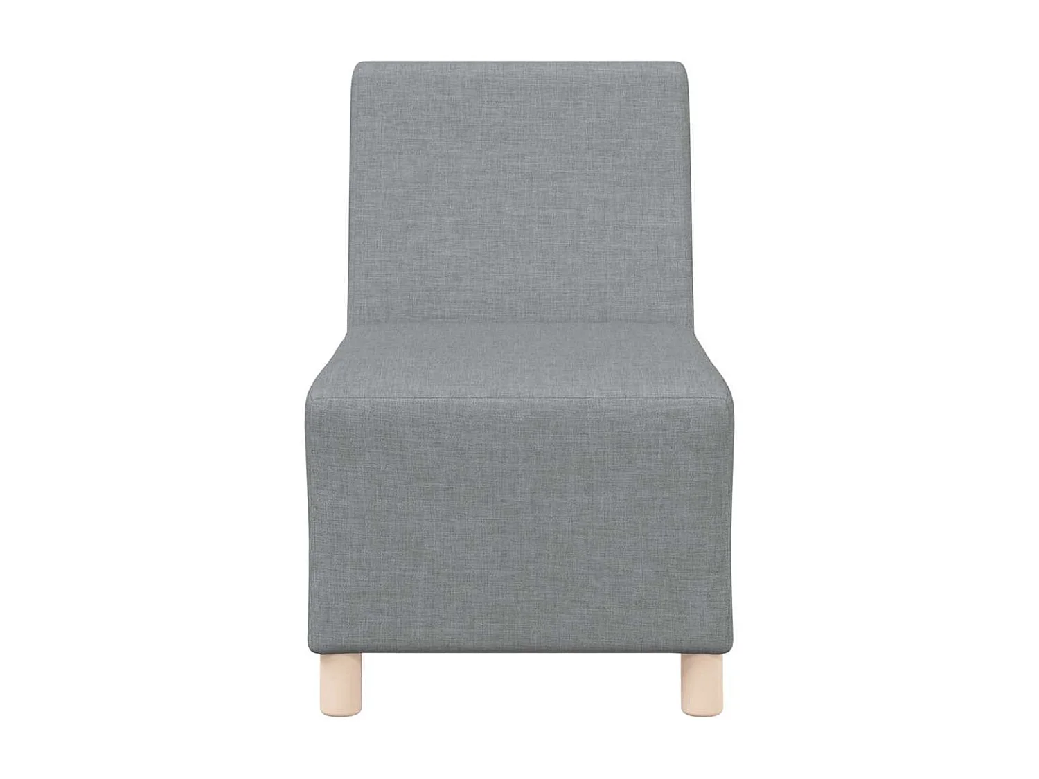 Canapé modulaire sans accoudoirs Gris clair 55 cm Tissu