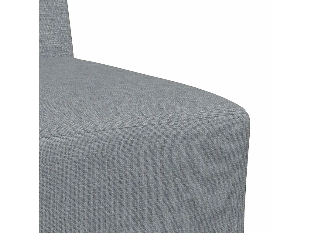 Canapé modulaire sans accoudoirs Gris clair 55 cm Tissu