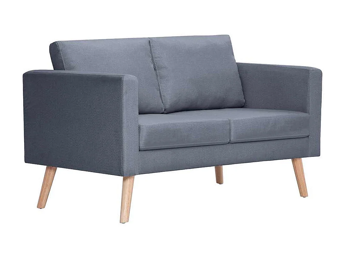 Ensemble de canapés à 2 places et à 3 places Tissu Gris foncé