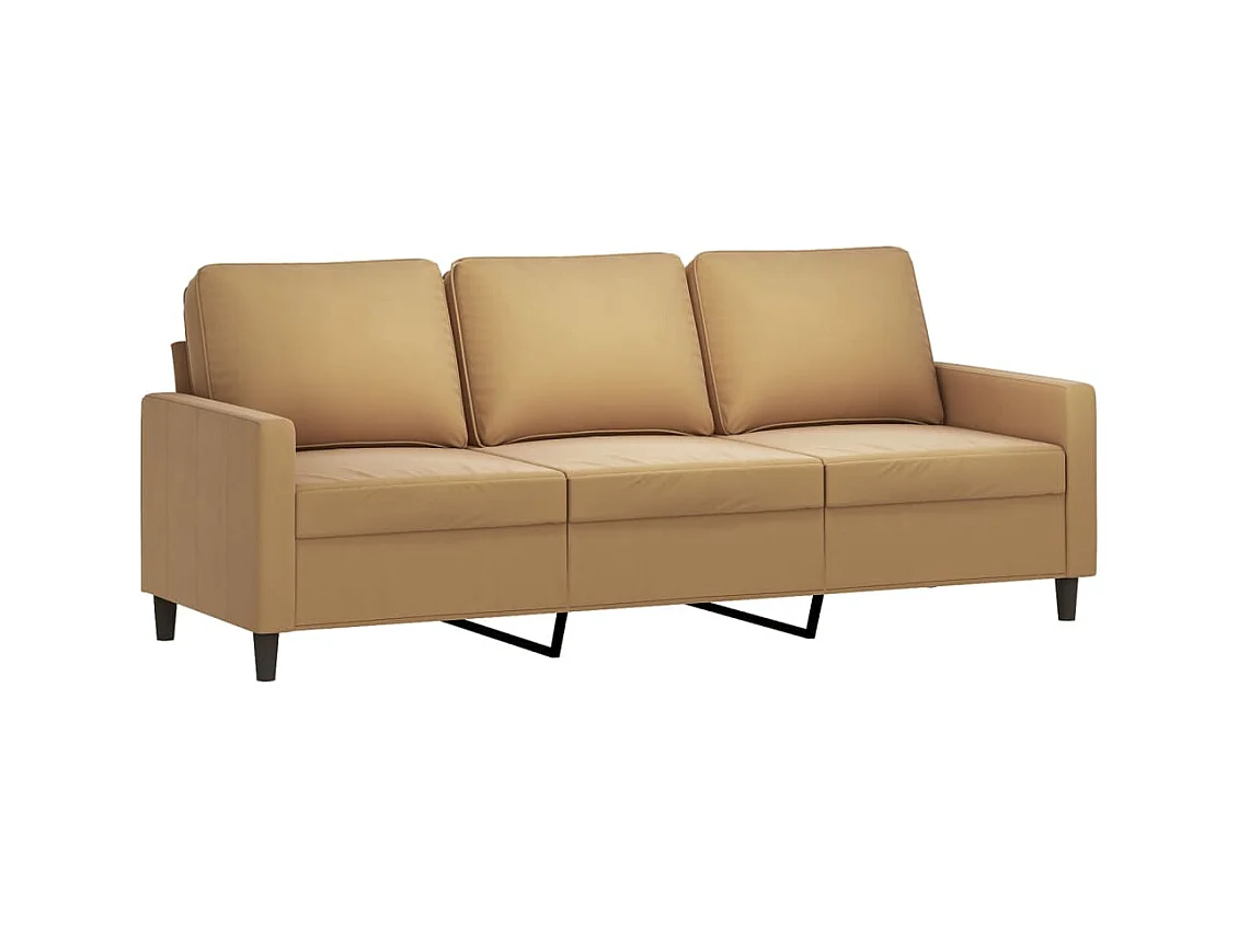 Canapé à 3 places avec repose-pieds Marron 180 cm Velours