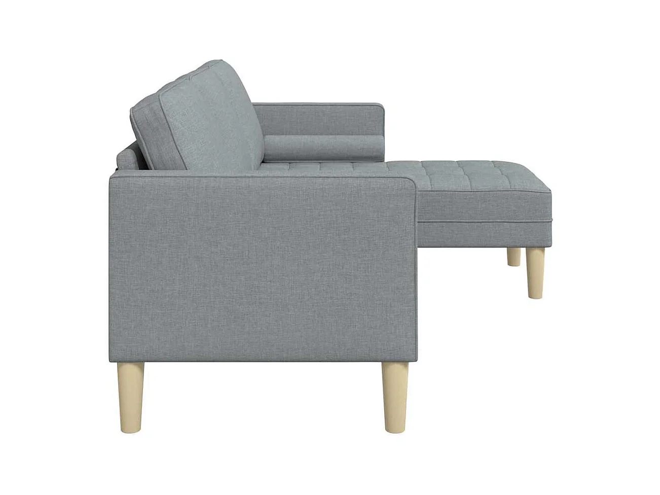 Ensemble de Canapés Gris clair 173 x 131 x 67 cm tissu