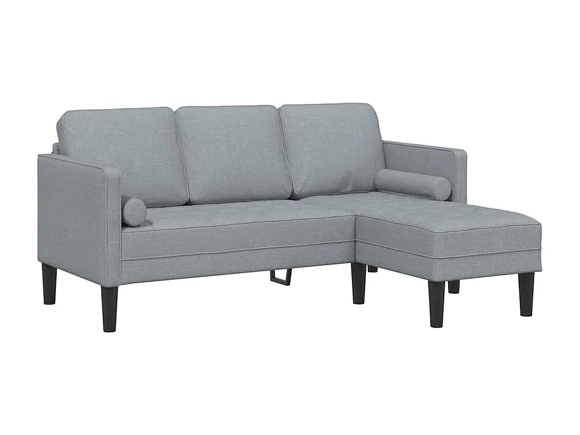 Ensemble de Canapés Gris clair 173 x 131 x 67 cm tissu