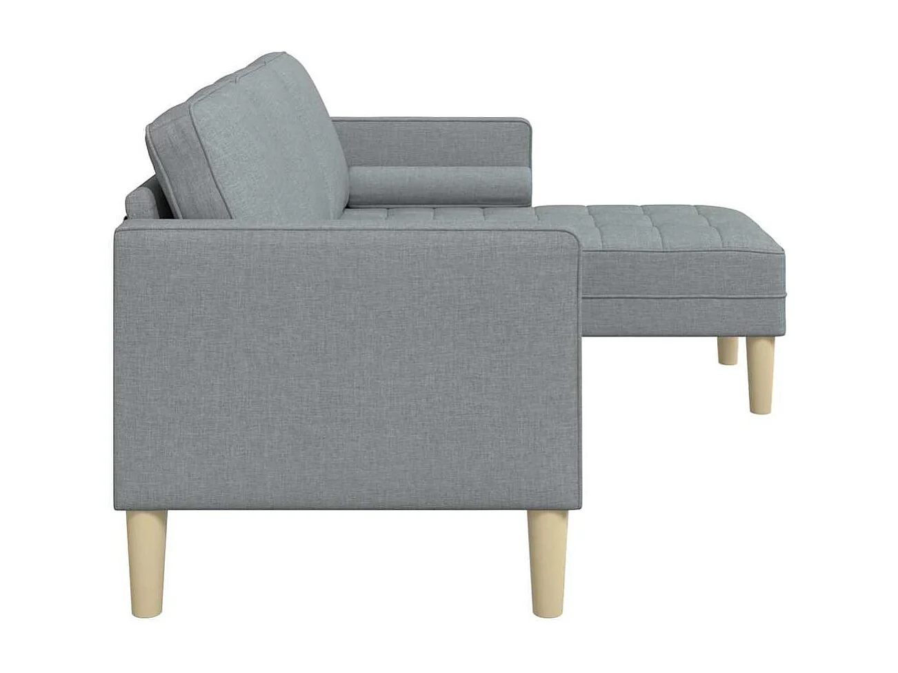 Ensemble de Canapés Gris clair 173 x 131 x 67 cm tissu