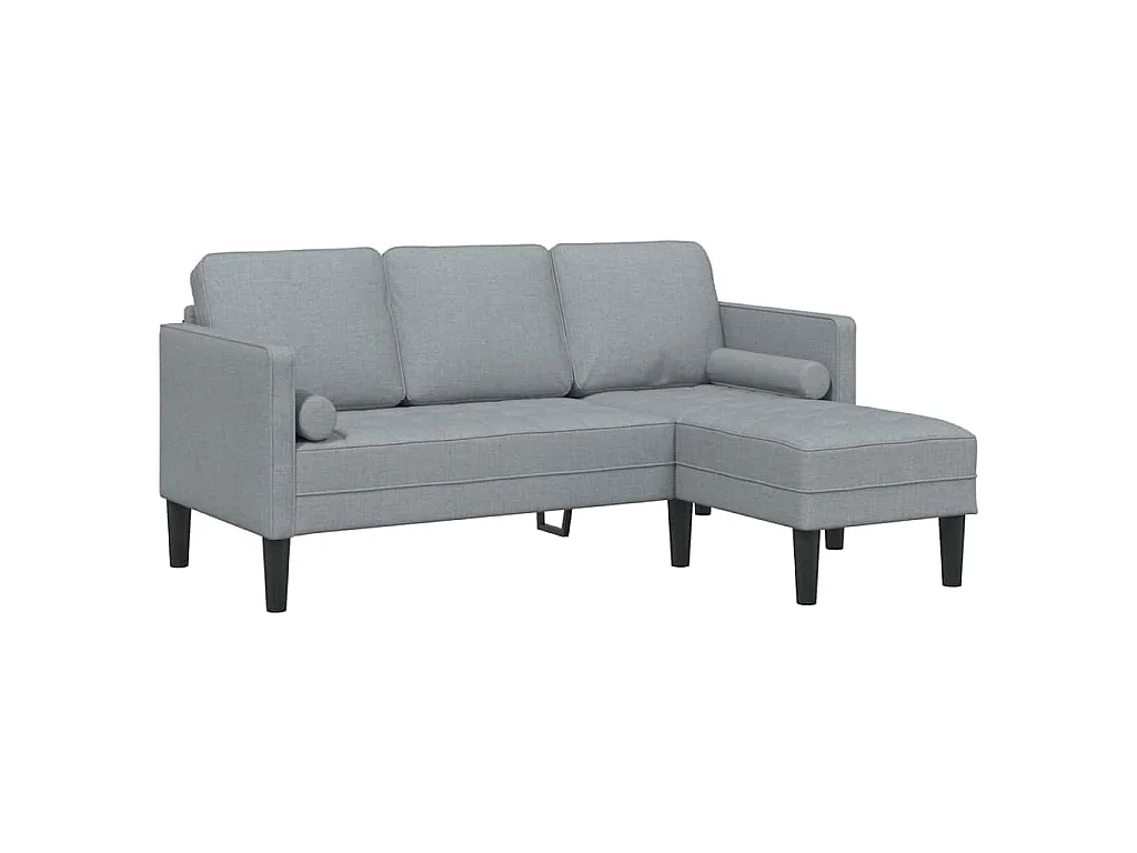 Hellgraues Sofa-Set 173 x 131 x 67 cm Stoff