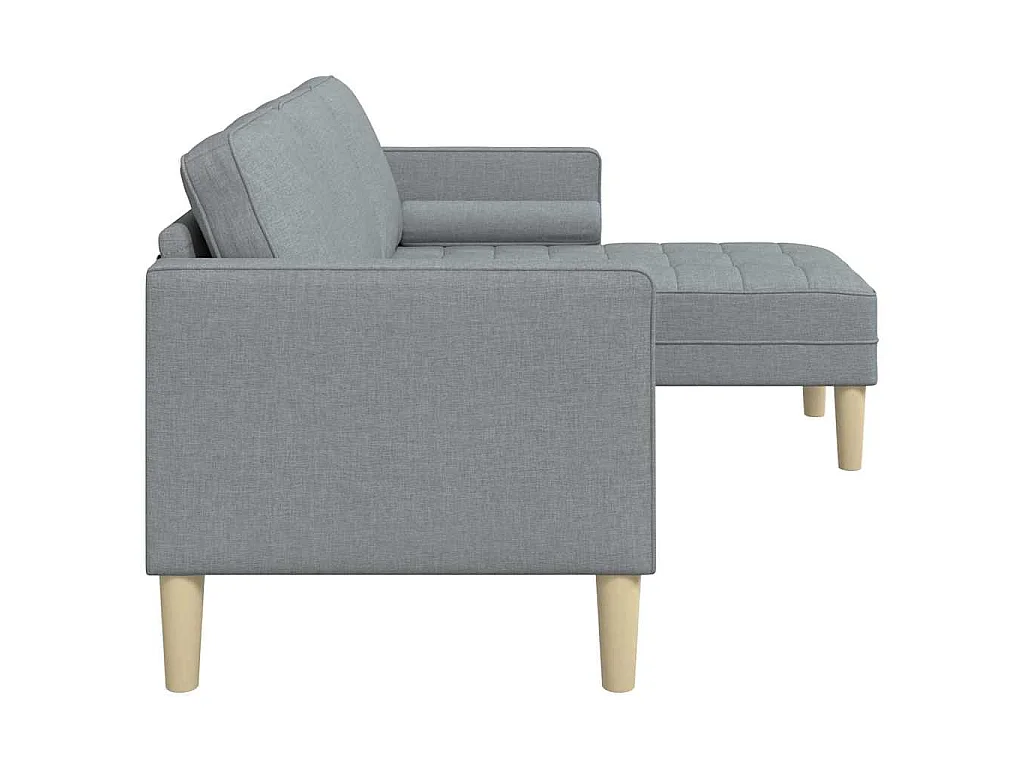 Hellgraues Sofa-Set 173 x 131 x 67 cm Stoff