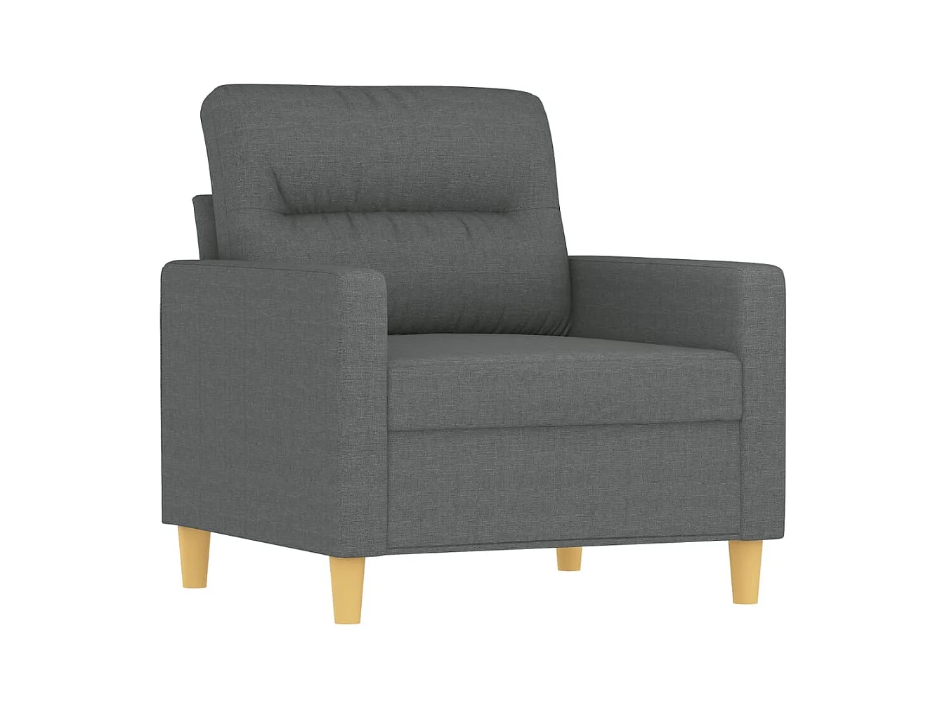 Ensemble de canapés 4 pcs avec coussins Gris foncé Tissu