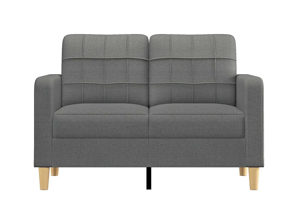 Sofá 2 plazas Gris oscuro 120 cm Tela