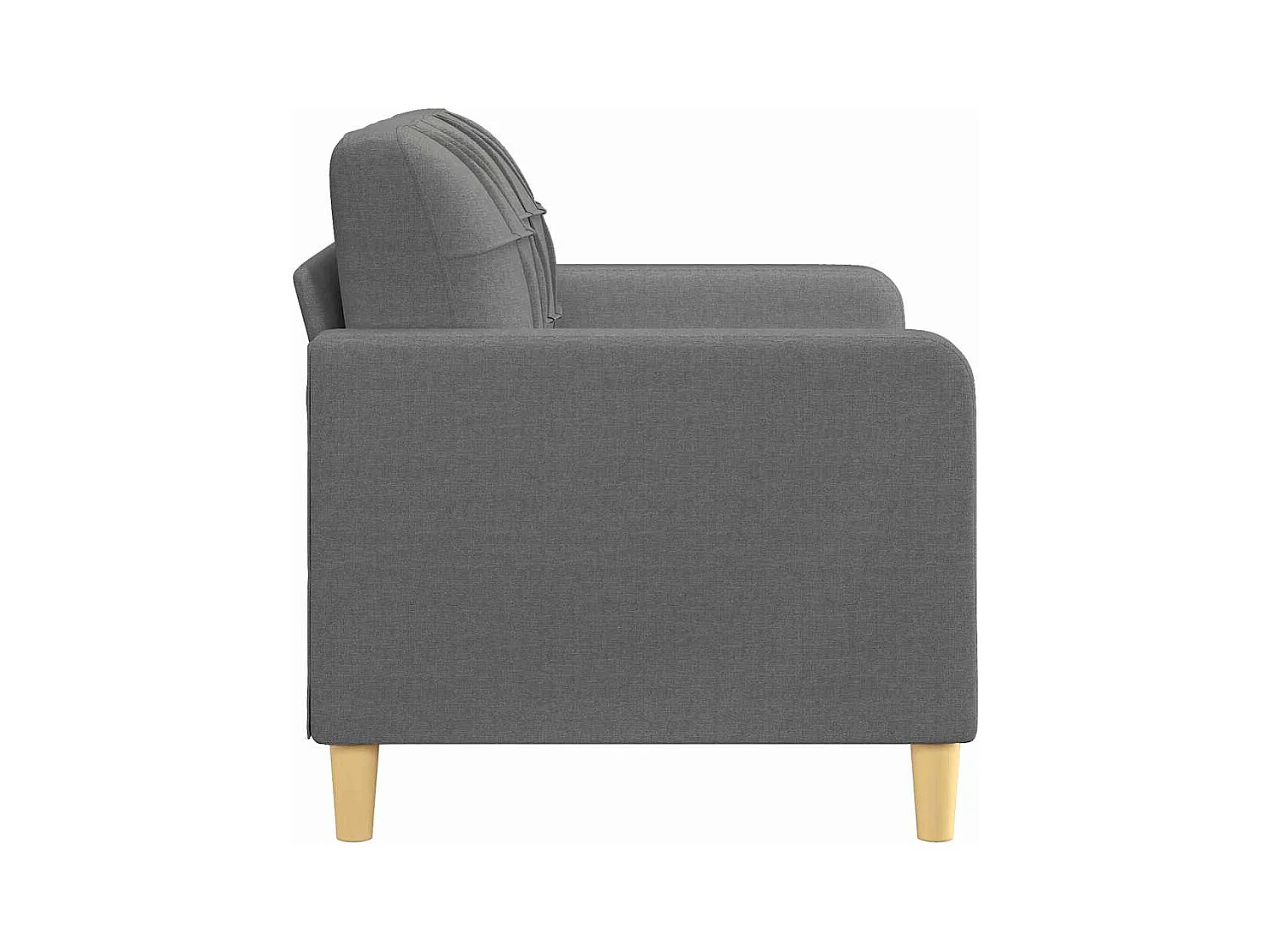 Sofá 2 plazas Gris oscuro 120 cm Tela