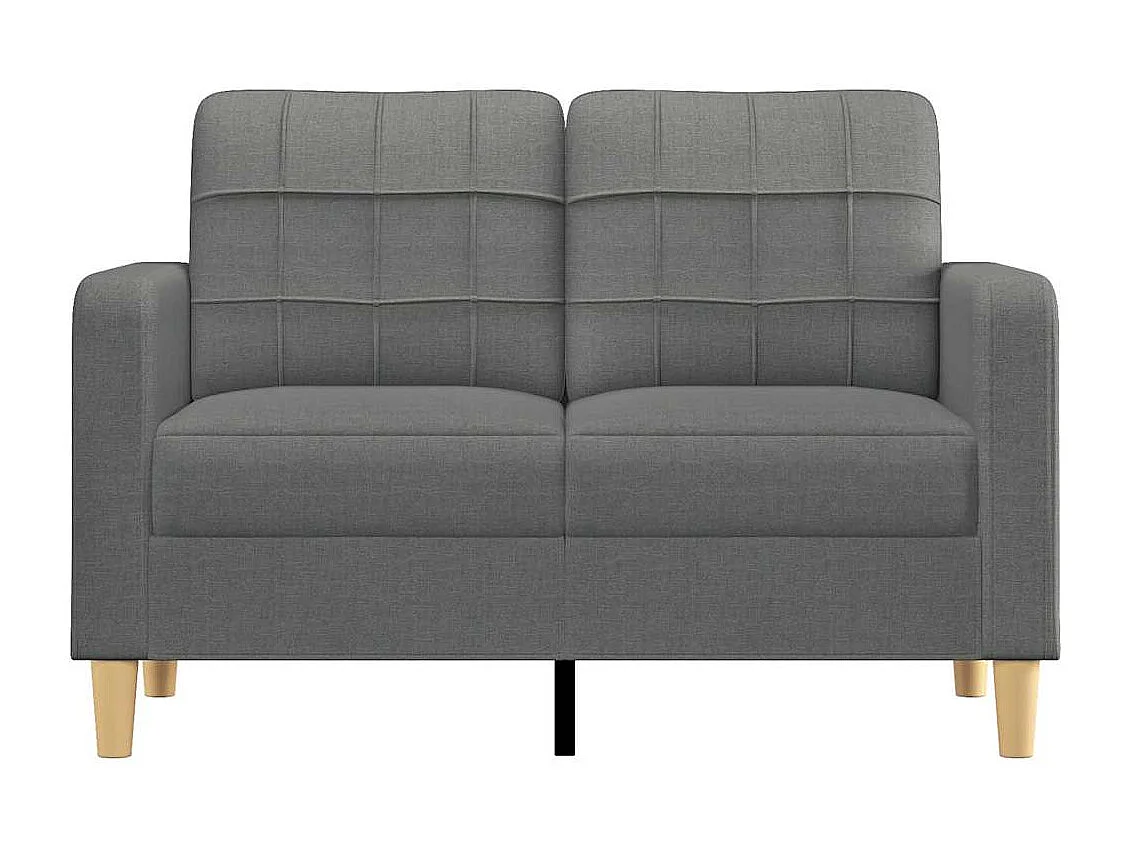 Sofá 2 plazas Gris oscuro 120 cm Tela