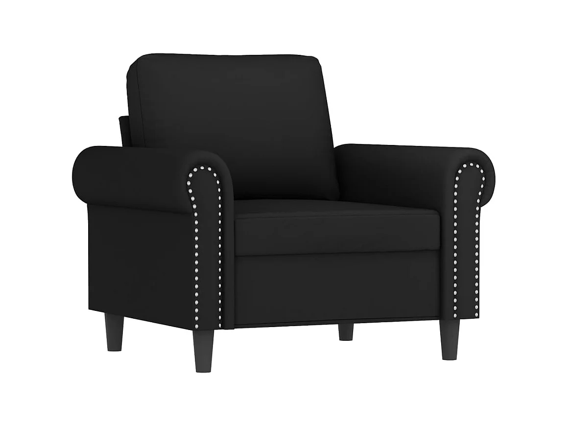 Conjunto de sofá de 3 piezas con cojines Terciopelo Negro