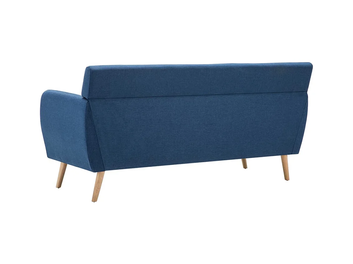 Sofá de 3 plazas con funda de tela 172x70x82 cm azul