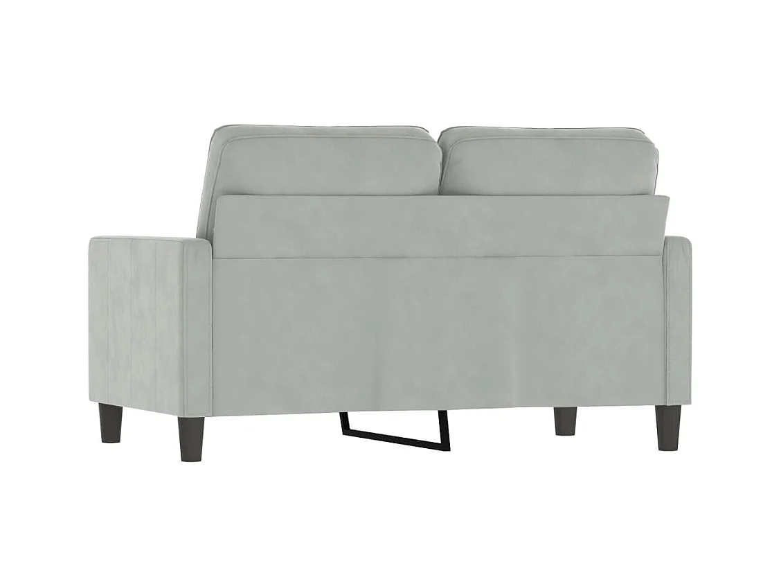 2-Sitzer-Sofa Hellgrau 120 cm Samt