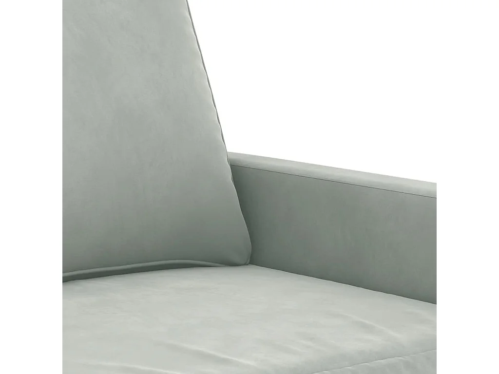 2-Sitzer-Sofa Hellgrau 120 cm Samt