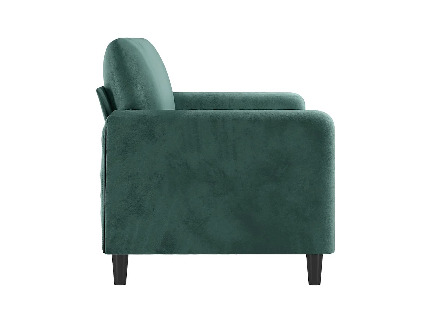 Sofá de 2 plazas verde oscuro de 140 cm en terciopelo