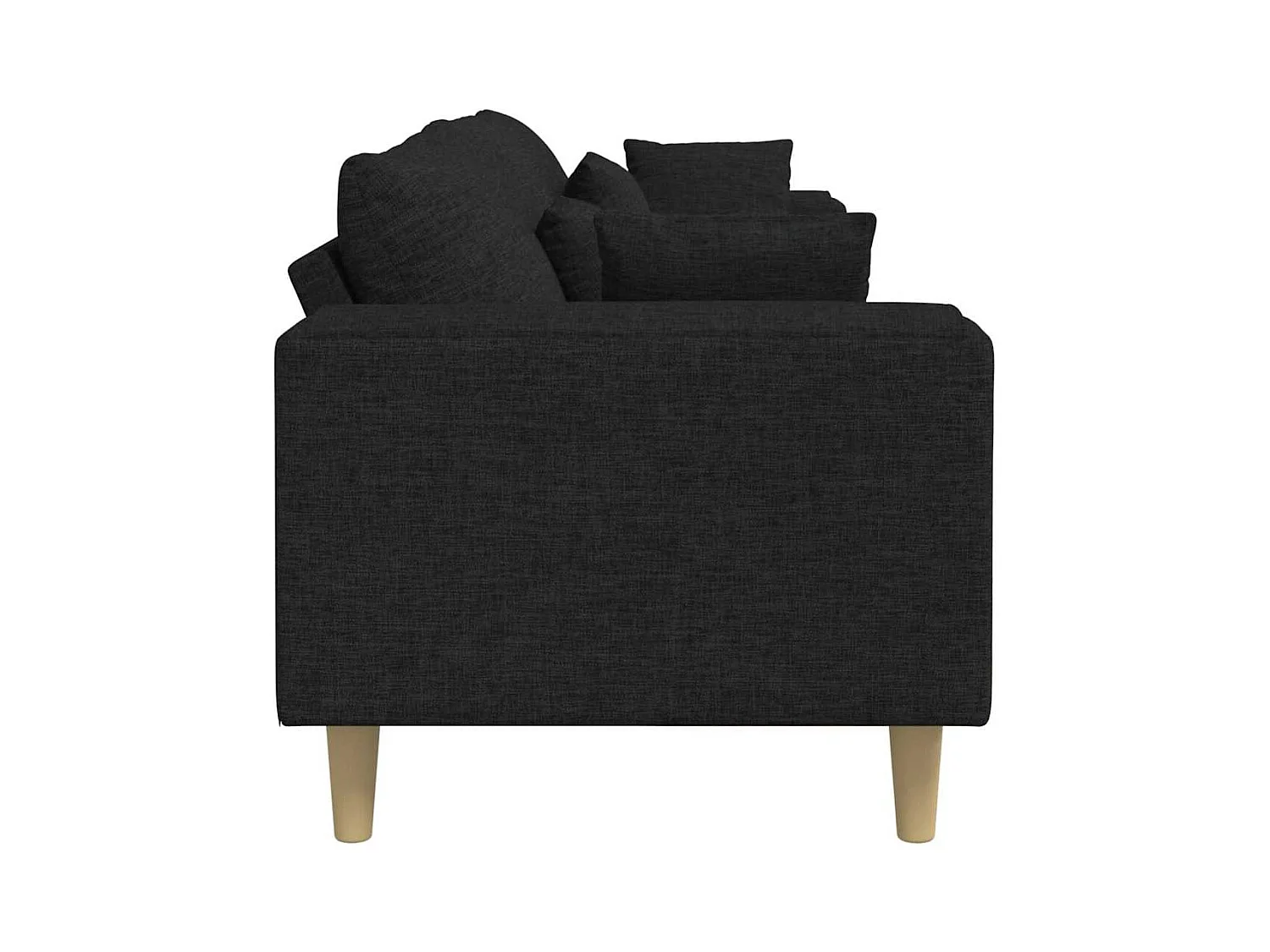 Divano in tessuto con cuscino nero 208 cm tessuto