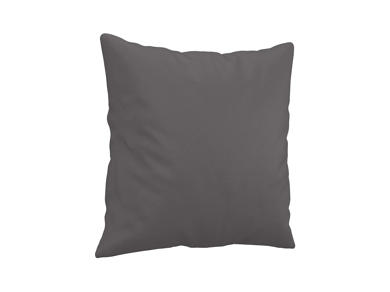 Canapé 3 places avec oreillers décoratifs gris 180cm similicuir