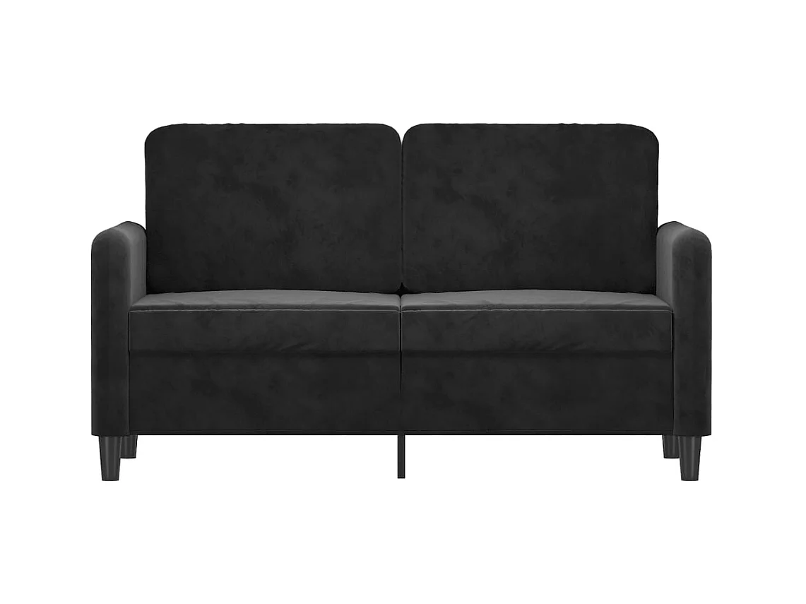 2-zitsbank Zwart 120 cm Fluweel