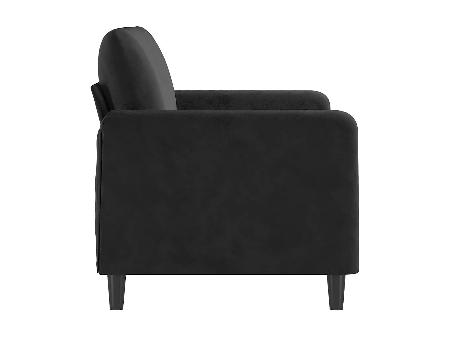 Divano 2 posti Nero 120 cm Velluto