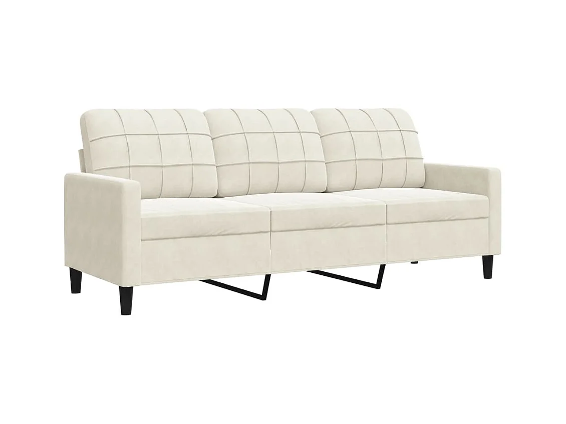 3-zitsbank Crème 180 cm Fluweel