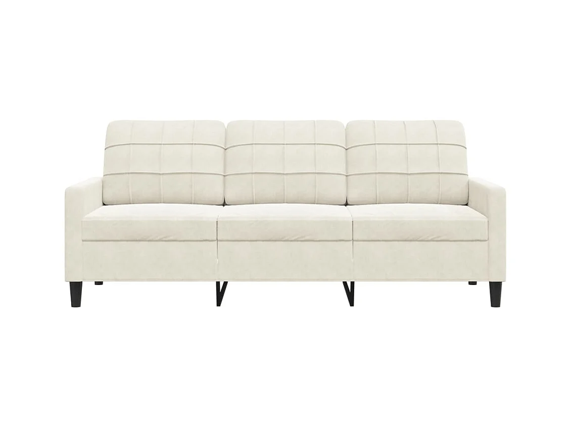 3-zitsbank Crème 180 cm Fluweel