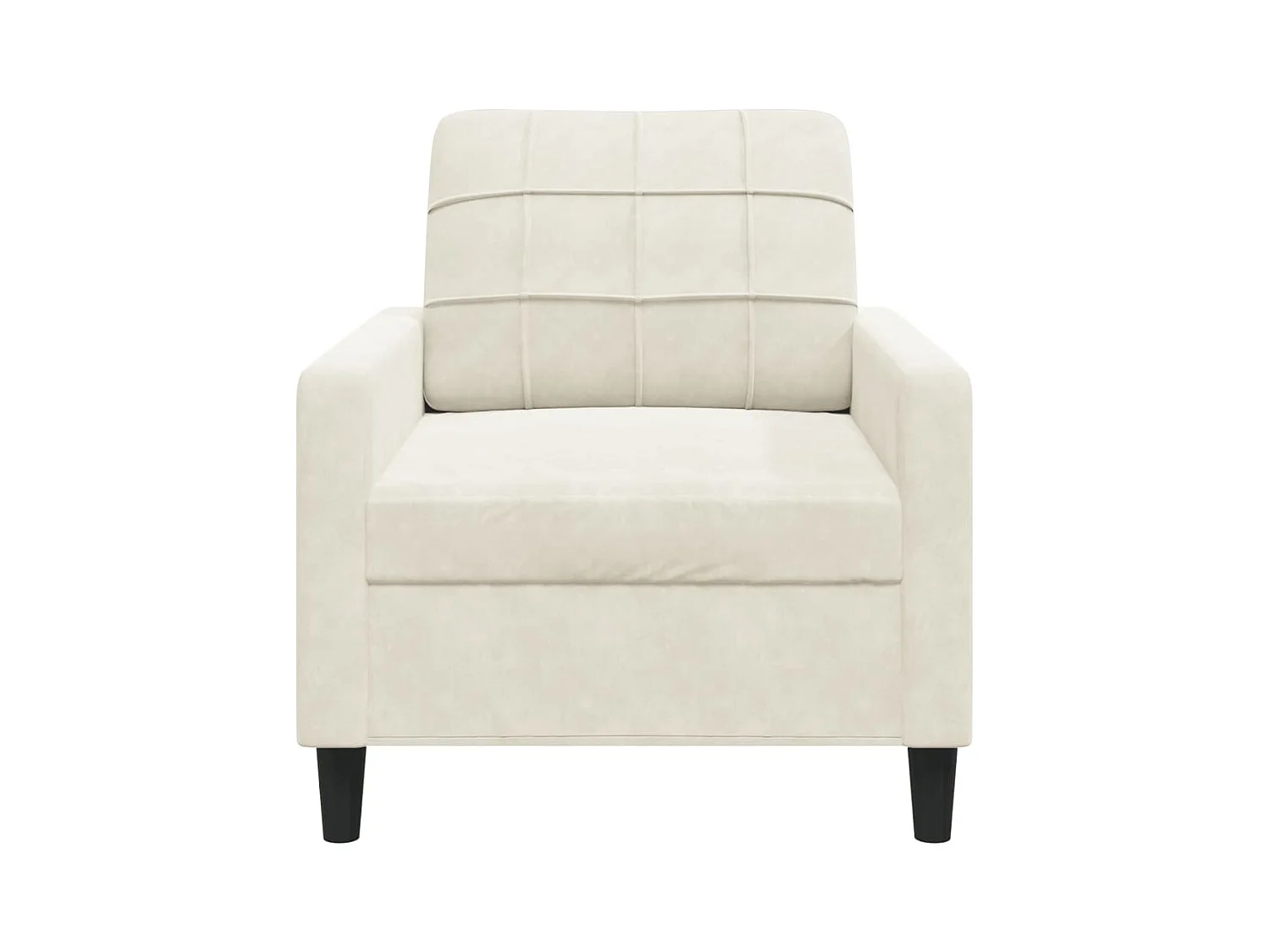 Crèmekleurige fauteuil 60 cm fluweel