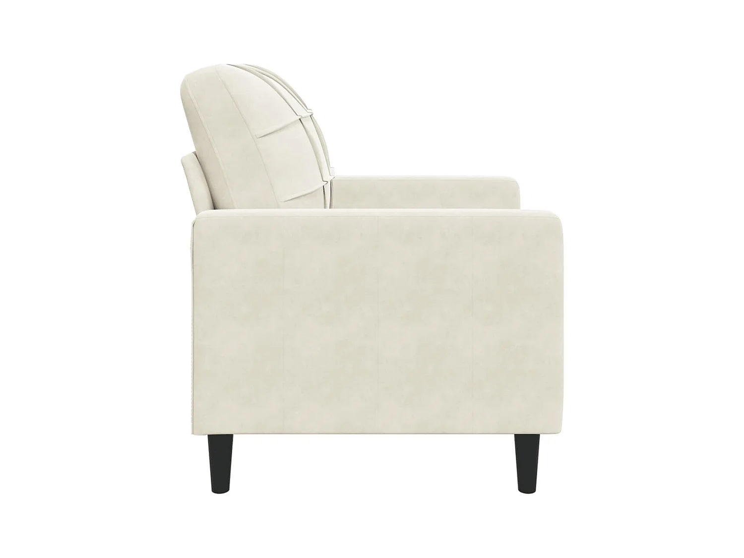 Crèmekleurige fauteuil 60 cm fluweel