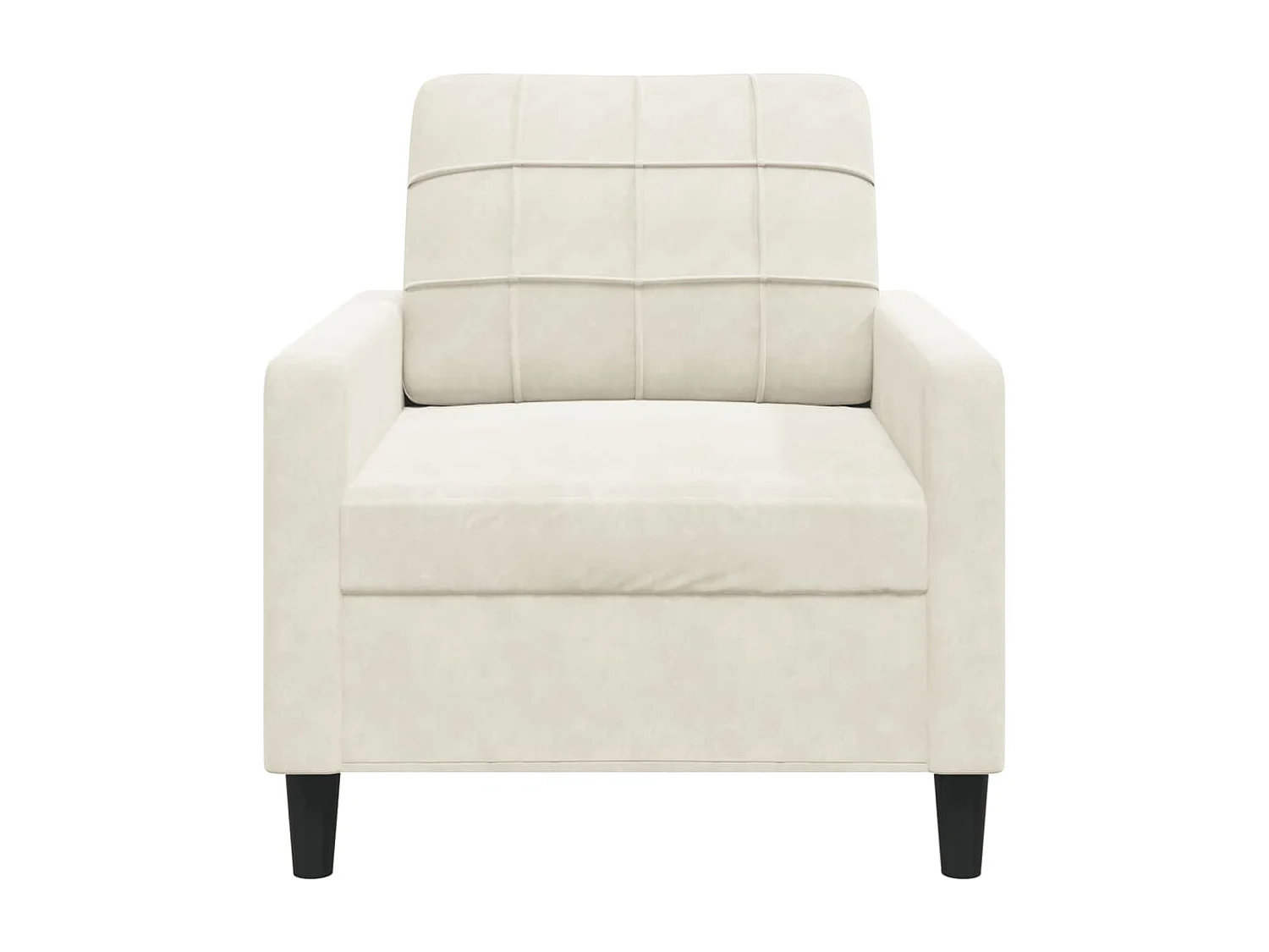 Sillón Crema 60 cm Terciopelo