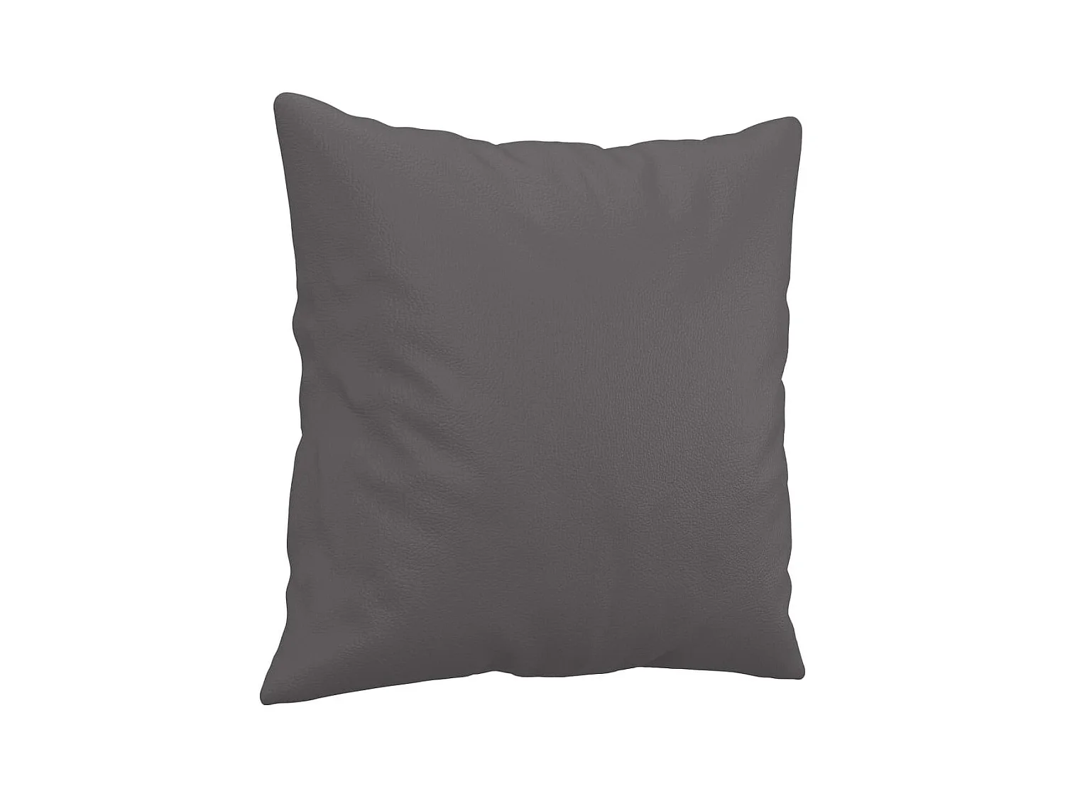 Set di divani da 3 pezzi con cuscini in similpelle grigia