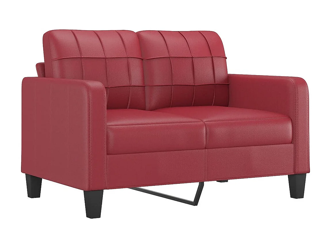 Ensemble de canapés 4 pcs et coussins Rouge bordeaux Similicuir