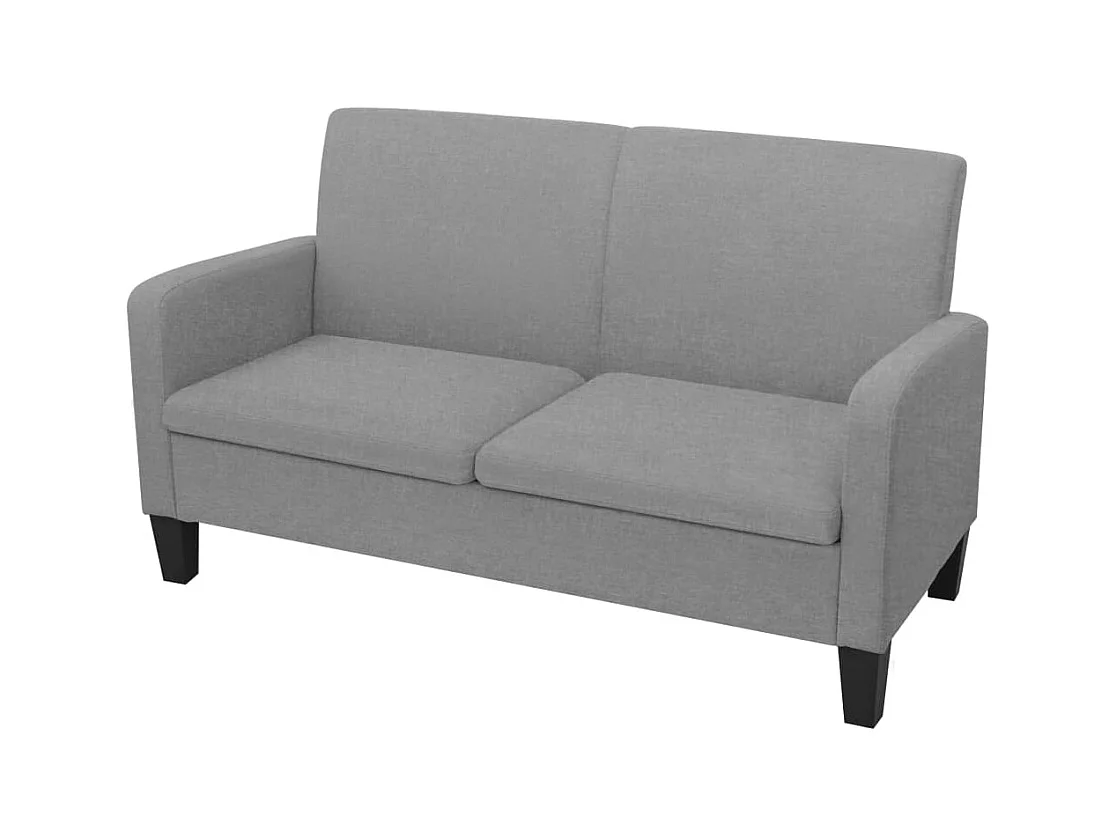 Sofá 2 plazas 135 x 65 x 76 cm Gris claro