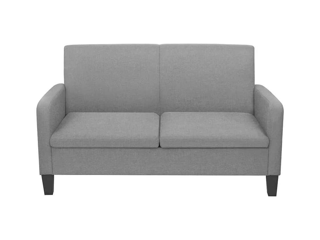 Sofá 2 plazas 135 x 65 x 76 cm Gris claro