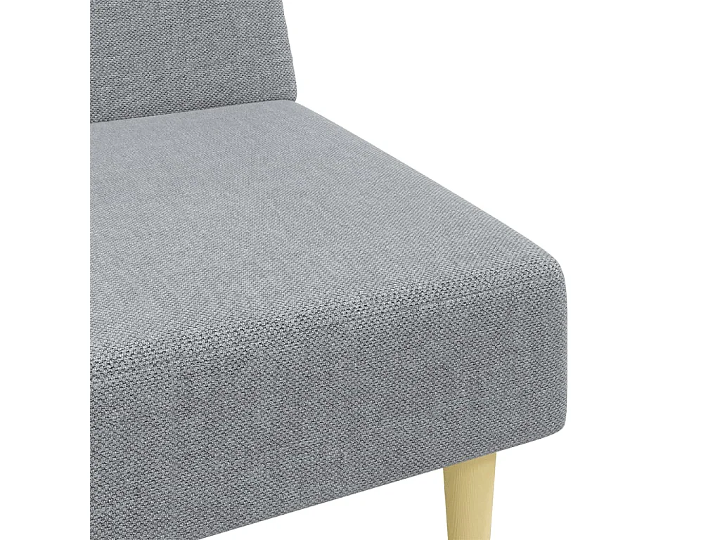 Ensemble de canapés 2 pcs gris clair tissu